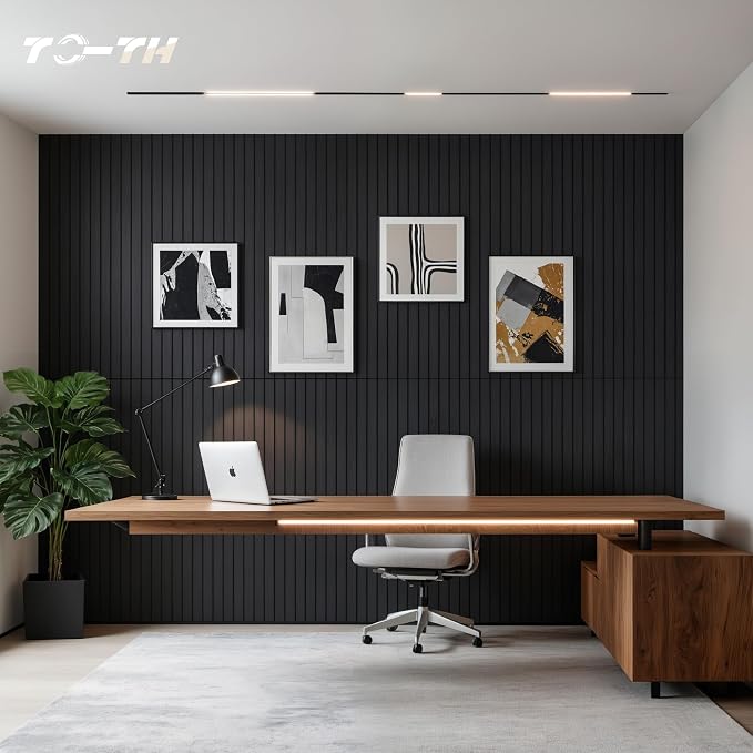TO-TH Wood-Look Acoustic Wall Panels, 10 Pack 47.2” x 23.6” Acoustic Panels - Image 6