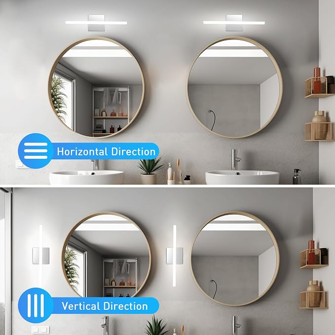 Combuh Modern Bathroom Vanity Light Fixtures Above Mirror Soft Shadow Free - Image 6