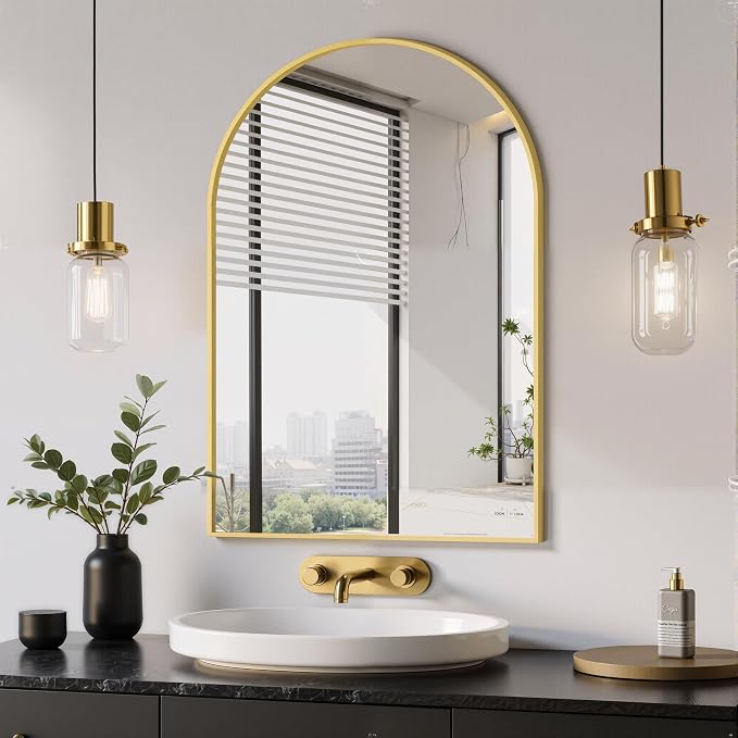 Delma Arched Bathroom Mirror, Living Room and Entryway by Delma