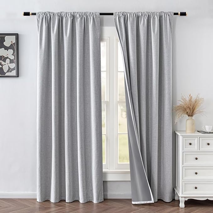 IGEMAEVE 100% Blackout Curtains 108 Inches Long - Image 2
