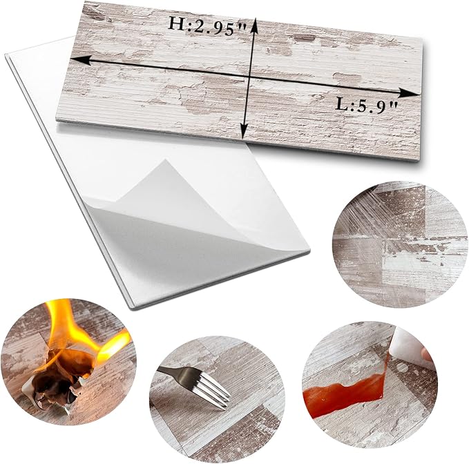 AULIGET 3" x 6" Subway Tile Peel and Stick Backsplash, Thick PVC Stick on Wall - Image 5