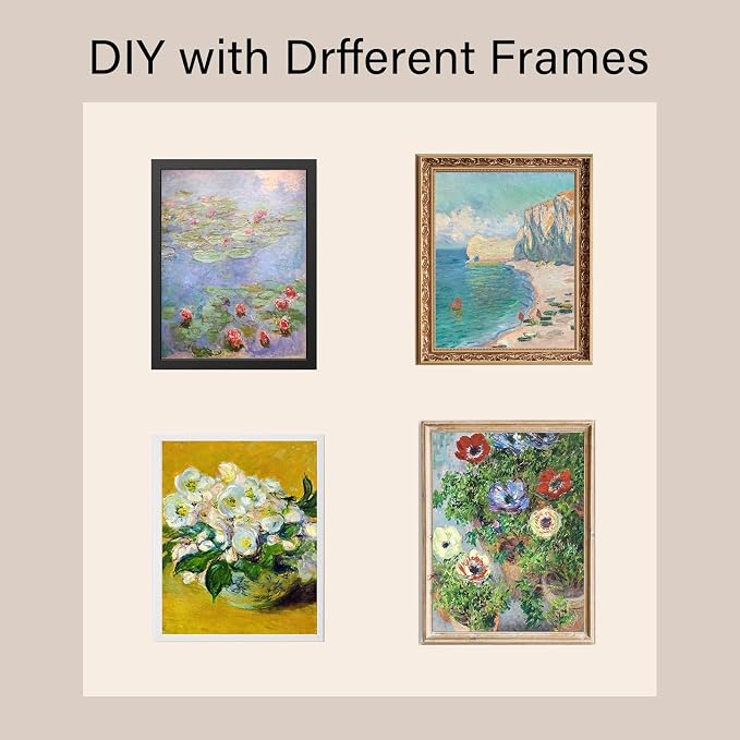 KBKBART Claude Monet Eclectic Wall Art, Monet Prints - Image 4