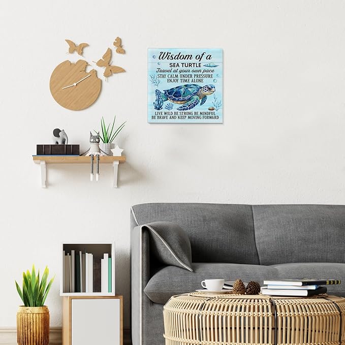 Sea Turtle Wall Art Decor Inspirational Wall Decor Posters Beach Themed - Image 5