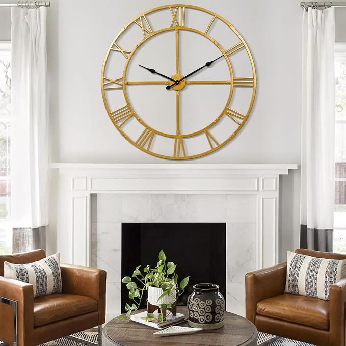 40 Inch Large Wall Clock for Living Room Decor – Easy-Assembly Silent - Image 5
