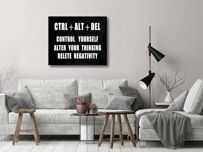 Pyradecor Motivational CTRL+ALT+DEL Classroom Positive Quotes Inspirational - Image 3