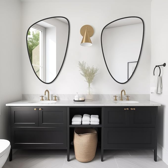 WallBeyond Asymmetrical Mirror, Irregular Wall Mirror, Wall Mirrors Decorative - Image 2