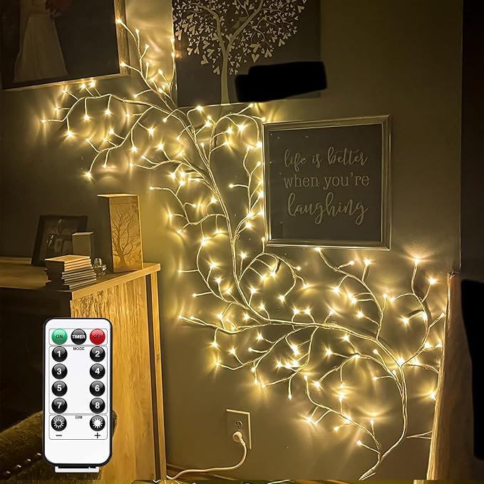 Willow Vine Lights with Remote for Wall: 7.5ft LED Enchanted Vines Lights DIY - Image 5
