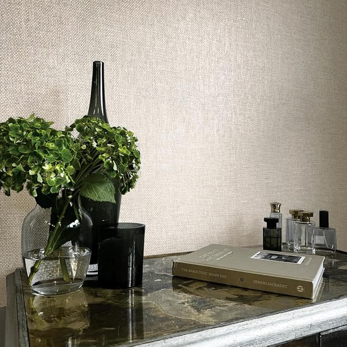 Tempaper x Jeremiah Brent Textured Faux Grasscloth Primitivo Removable Peel and - Image 2