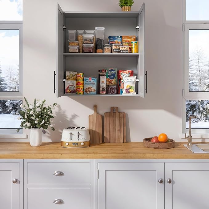 FIMELLO 30" Laundry Room Cabinets Wall Mounted, Wall Cabinets - Image 5