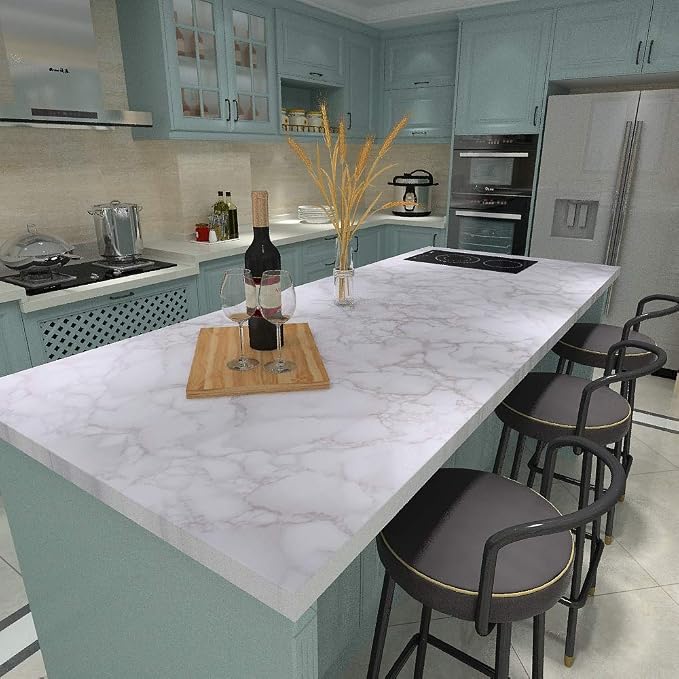 Art3d 15.8" x 120" Tile Sticker Marble - Image 4