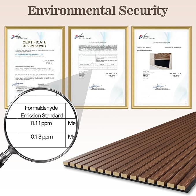 2 Pack Wood Panels for Wall, 47.24" x 23.81" Acoustic Wood Slat Wall Panel for - Image 5
