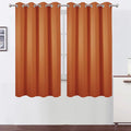 LEMOMO Orange Blackout Curtains 52 x 63 Inch Length/Set of 2 Curtain by Lemomo