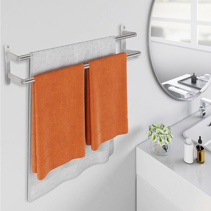 Double Towel Bar, 24Inch Towel Rack - Image 4