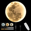 QIYIMEILUX Large Moon Wall Sconce Plug in Modern LED Dimmable Wall Light by Unknown