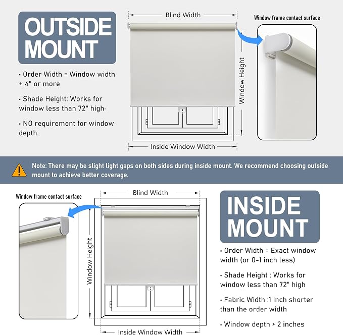 Cordless Roller Shades Blackout Blinds - Image 6