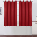 LEMOMO Bright Red Blackout Curtains 52 x 54 Inch Length/Set of 2 Curtain by Lemomo