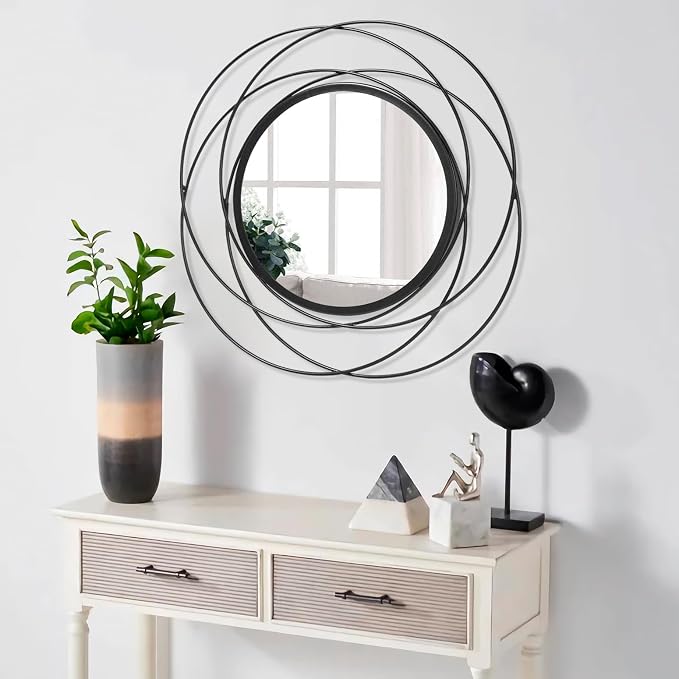 Decorative Mirrors Black Circle Mirror - Image 5