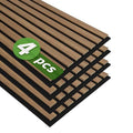 Art3d 4-Pack 12" x 93" Soundproof Wood Slat Panels, 31 sq.ft Acoustic Wall by Art3d