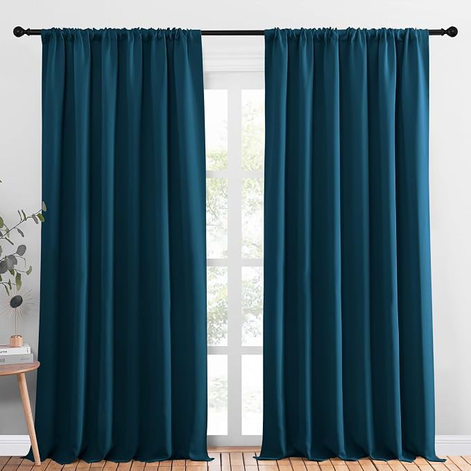 NICETOWN 2 Panels Blackout Curtains, Rod Pocket Thermal Insulated Drapess by NICETOWN