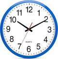 Bernhard Products Blue Wall Clock Silent Non Ticking by BernhardProducts