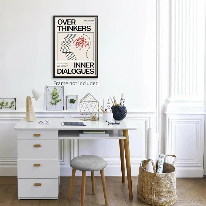 Maximalist Vintage Mental Health Posters Retro Unique Eclectic Wall Art - Image 3