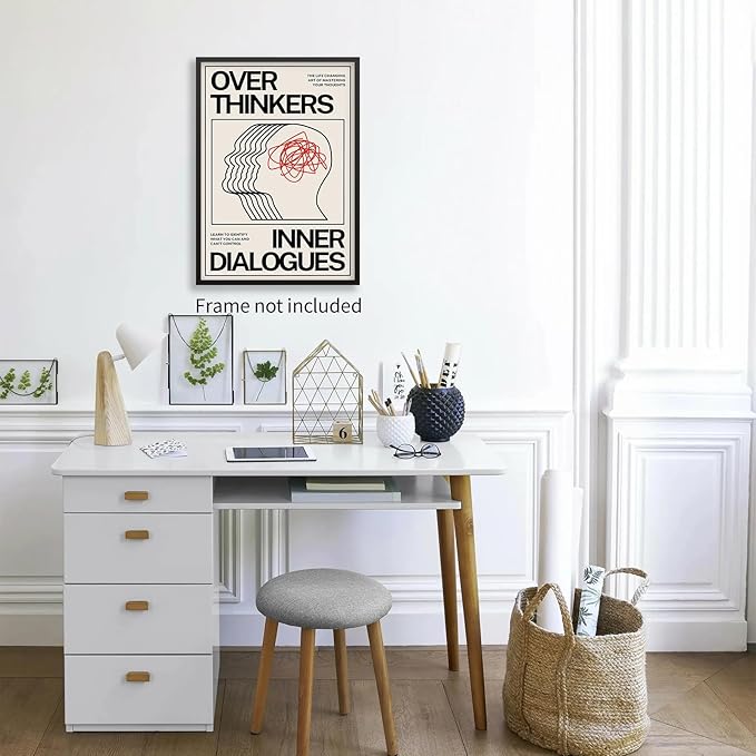 Maximalist Vintage Mental Health Posters Retro Unique Eclectic Wall Art - Image 3