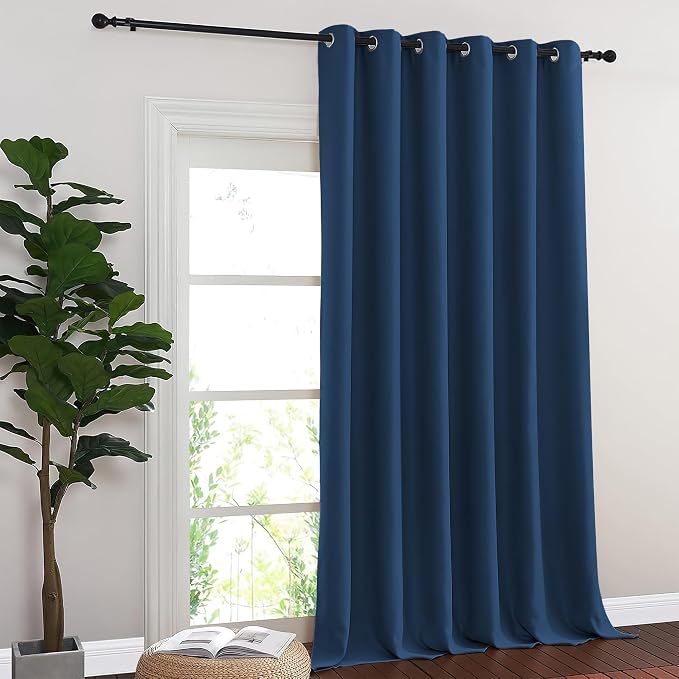 NICETOWN Room Divider Curtain 132 Inches Long, Wide Blackout Sliding Door - Image 7