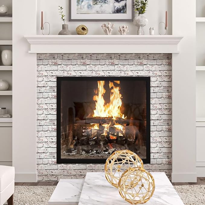 3D Whitewash Brick Wall Panel Peel and Stick - Image 7