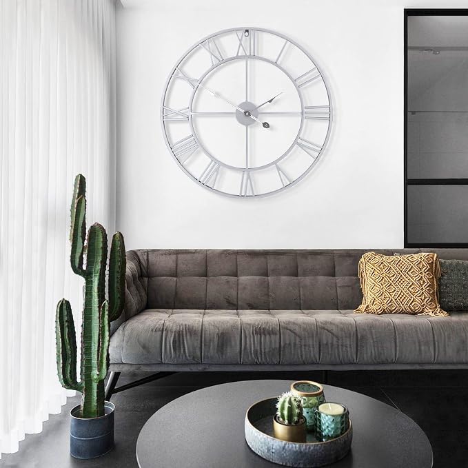LEIKE 32" Large Modern Wall Clocks, Nearly Silent, Little Ticking, Battery - Image 6