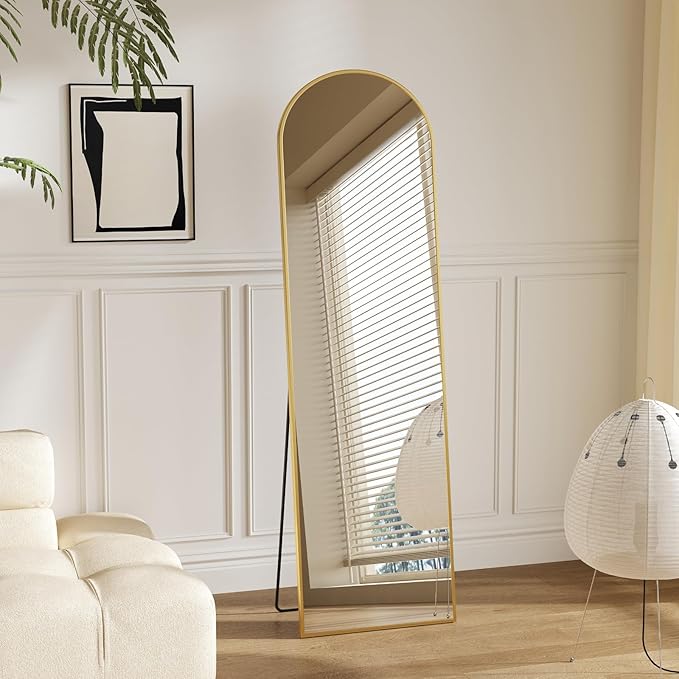 Sweetcrispy 56"x15" Arched Full Length Mirror, Leaning or Standing Full Body by Sweetcrispy
