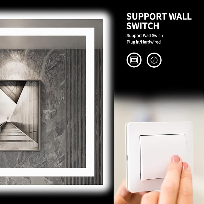LOAAO 84"X40" LED Bathroom Mirror - Image 7
