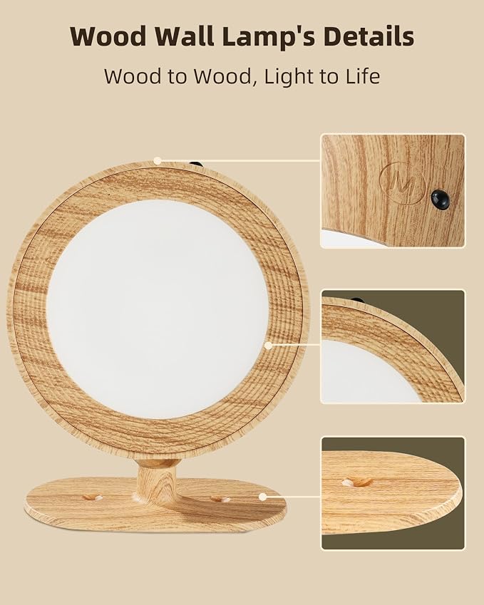 LED Wall Mounted Lights, Rechargeable Wall Sconces Lamp, 3 Color Temps & Remote - Image 6