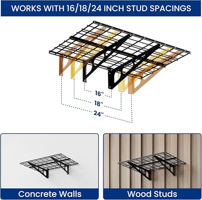 FLEXIMOUNTS 2x3ft Garage Shelving Wall-Mounted, Holds Up to 200 lbs, Garage - Image 6