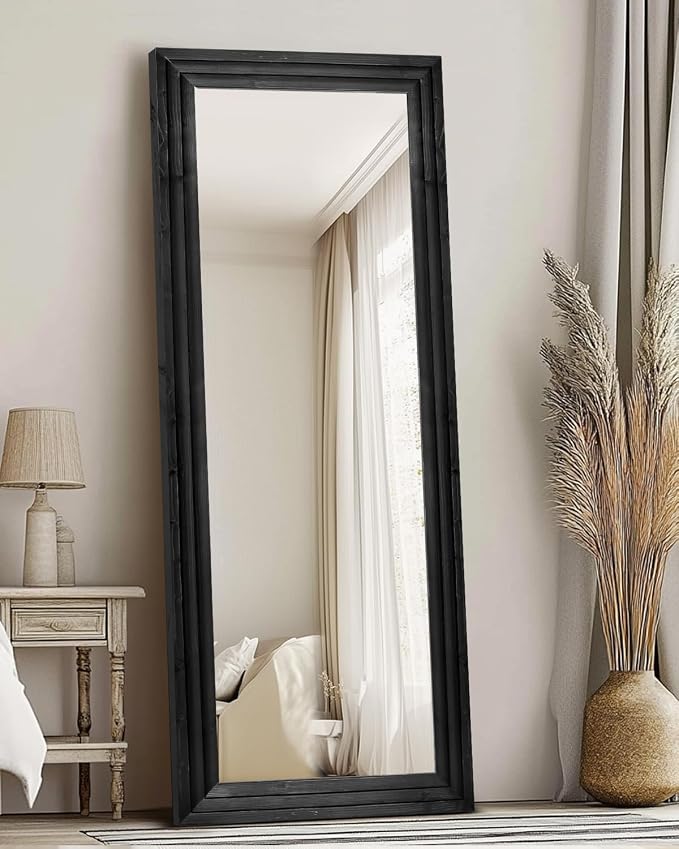 Full Length Mirror 65"x24" Solid Wood Frame Floor Large Mirror - Image 6