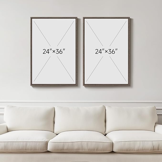 Large Framed Green Abstract Wall Art, 2 Piece Modern Canvas Art Prints Paintings - Image 3