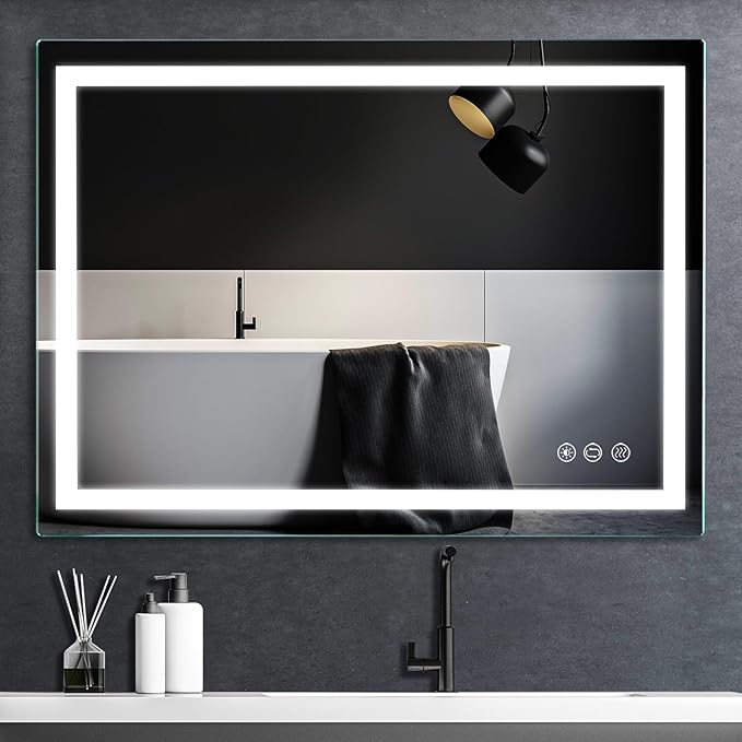 36x28 inch LED Lighted Bathroom Mirror by Butylux