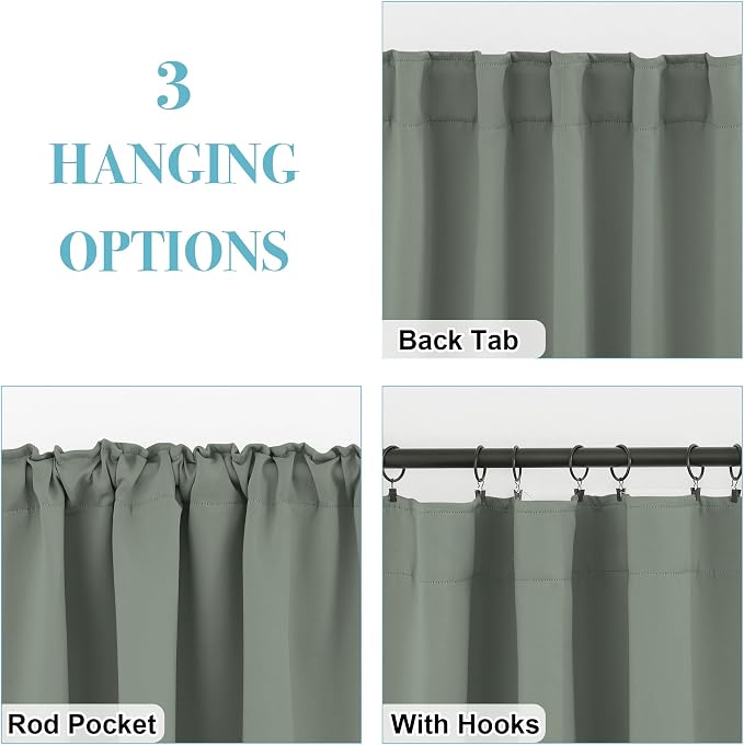 RYB HOME Blackout Curtains for Bedroom, Window Shades Thermal Insulating - Image 2