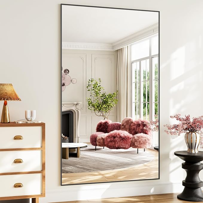 Koonmi 81"x41" Floor Mirror Full Length, Bedroom Floor Body Mirror - Image 6