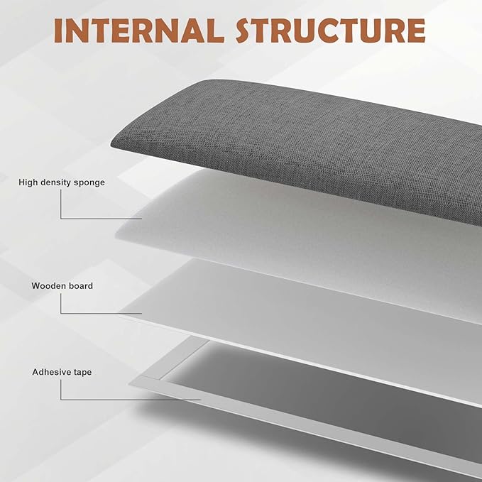 IFNOW Upholstered Wall Mounted Headboard, 3D Soundproof Wall Panels Peel and - Image 2