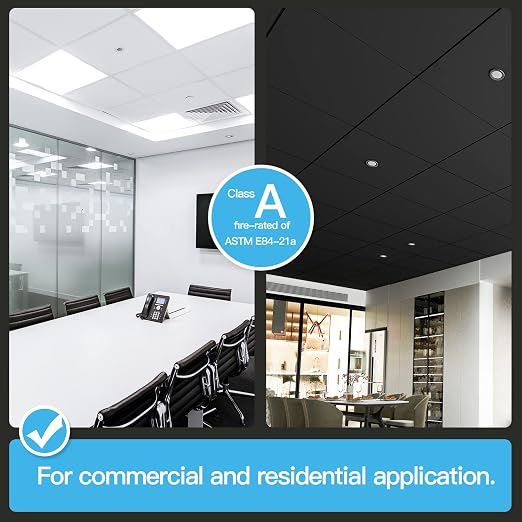 Art3d 12-Pack Smooth Drop Ceiling Tile 2ft x 2ft - Image 2