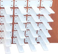 24 Pack - 5 inch White Hidden L Shelf Bracket Iron Floating Shelf Brackets by MHMYDZ