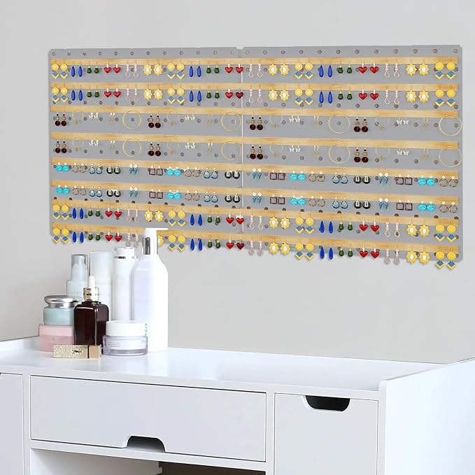 Peg Board, 4 Pack Metal Pegboard Panels Grey Pegboards Wall Organizer - Image 8