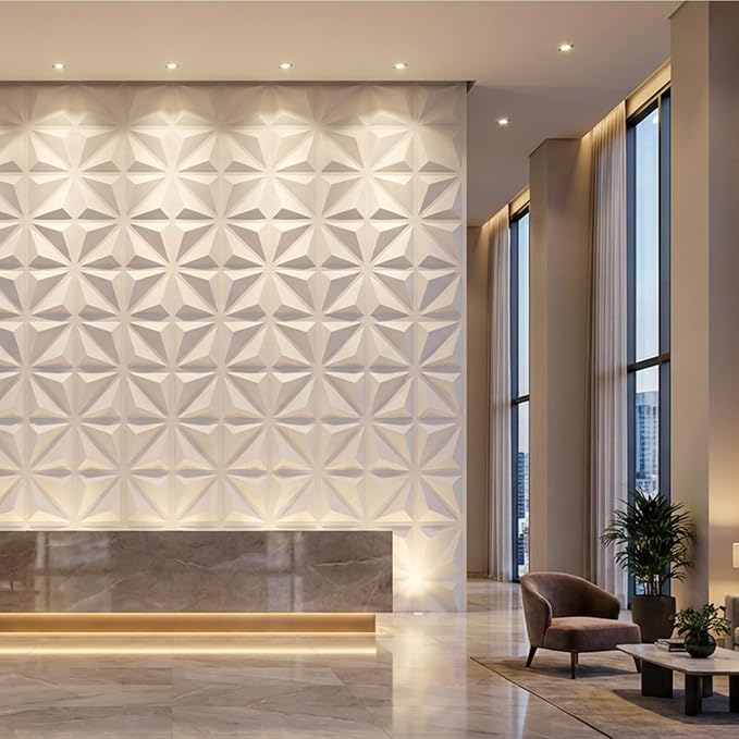 3D Wall Panel Diamond for Interior Wall Decor, Waterproof, Heat Resistant PVC - Image 4