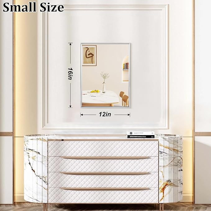 AAZZKANG Metal Framed Mirror Rectangle Wall Mounted Mirrors Decorative Modern - Image 2