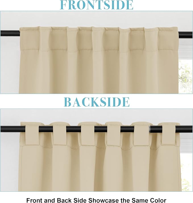 RYB HOME Blackout Curtains for Living Room, Privacy Thermal Insulating Window - Image 6