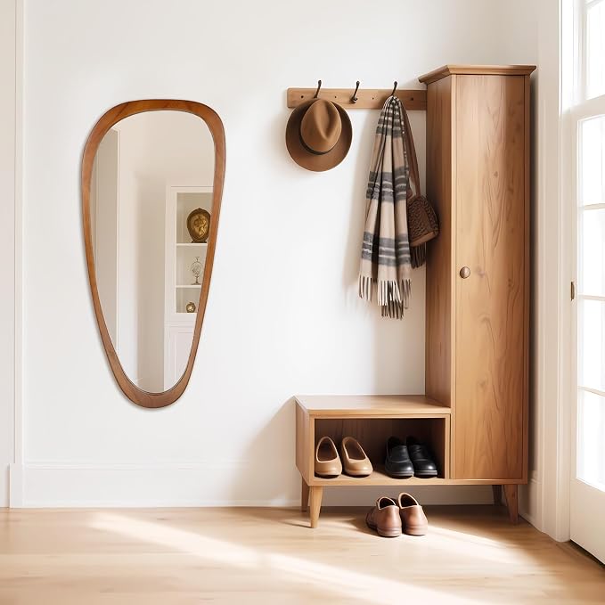 BOMINICA Full Length Irregular Wall Mirror, Decorative Floor Mirror - Image 9