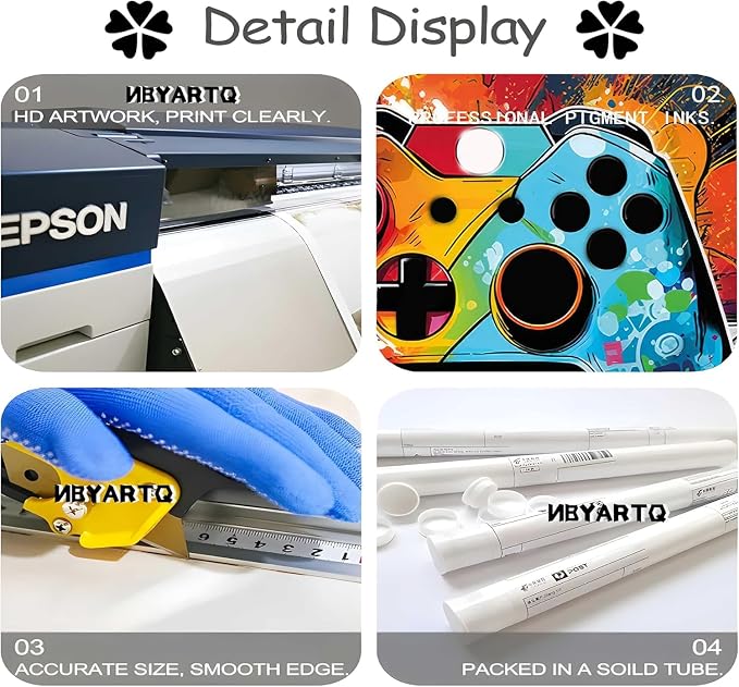 PPV 3Pcs Cool Gaming Wall Art Retro Video Gamer watercolor Posters Pictures - Image 5