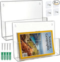 Clear Acrylic Single Pocket Wall Mount File Holders, Self-Adhesive Plastic by Unknown