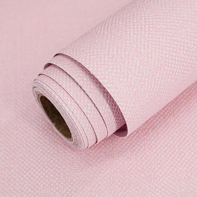 15.75"x787.4" Pink Wallpaper Peel and Stick Removable Grasscloth Textured by MANONIRIA