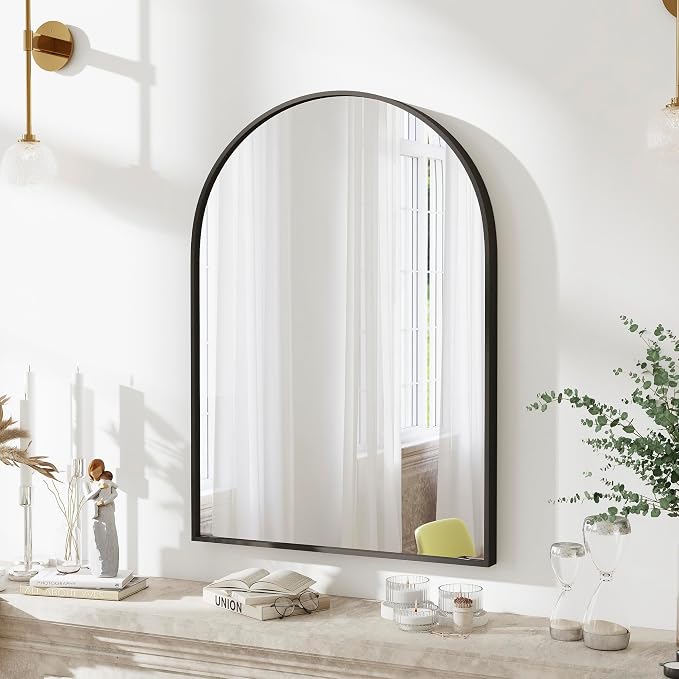 SCWF-GZ 30x20 Arch Mirror Rectangle Wall Mounted Hanging or Against Wall - Image 8